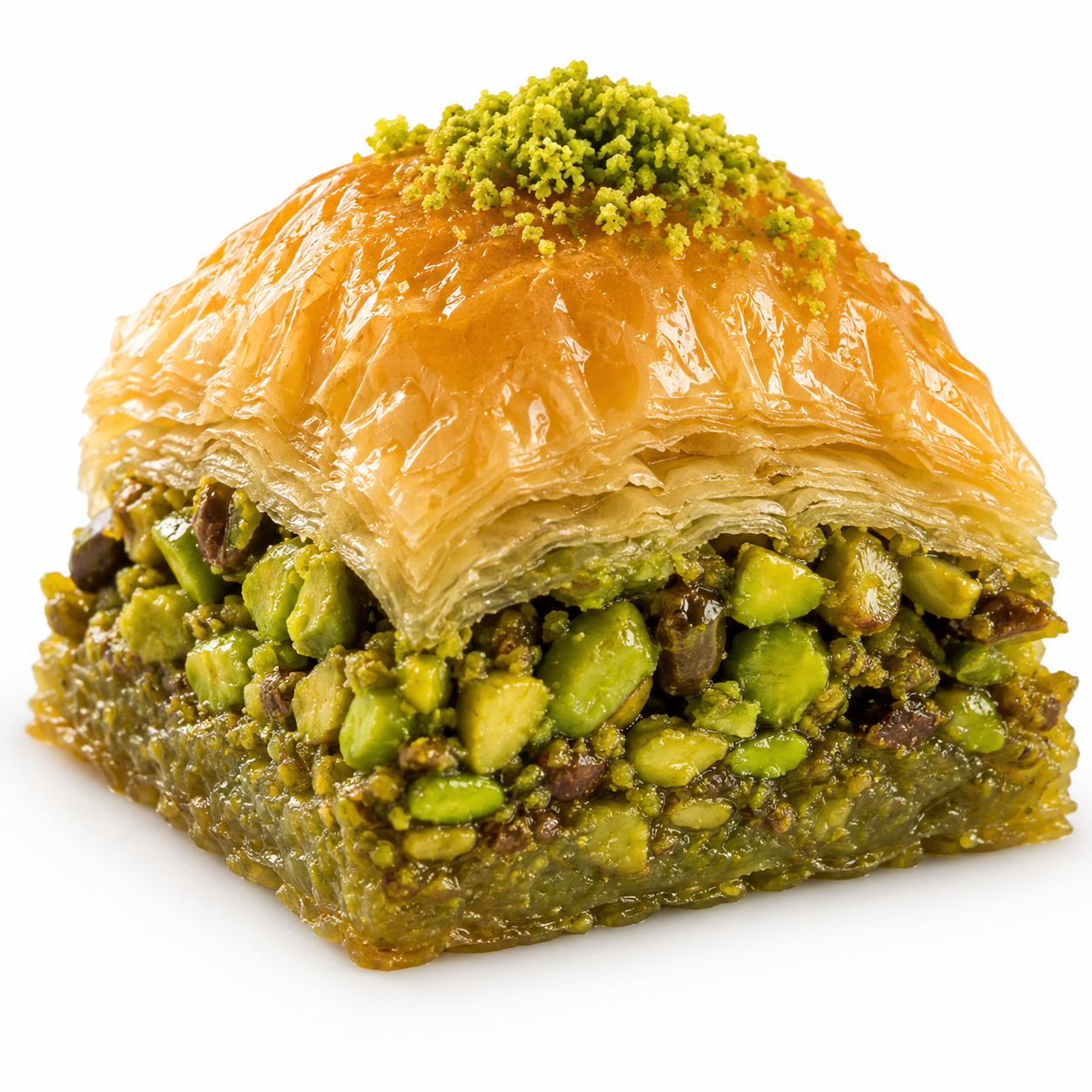 Gaziantep Style Pistachio Square Baklava with Phyllo Pastry - 1kg