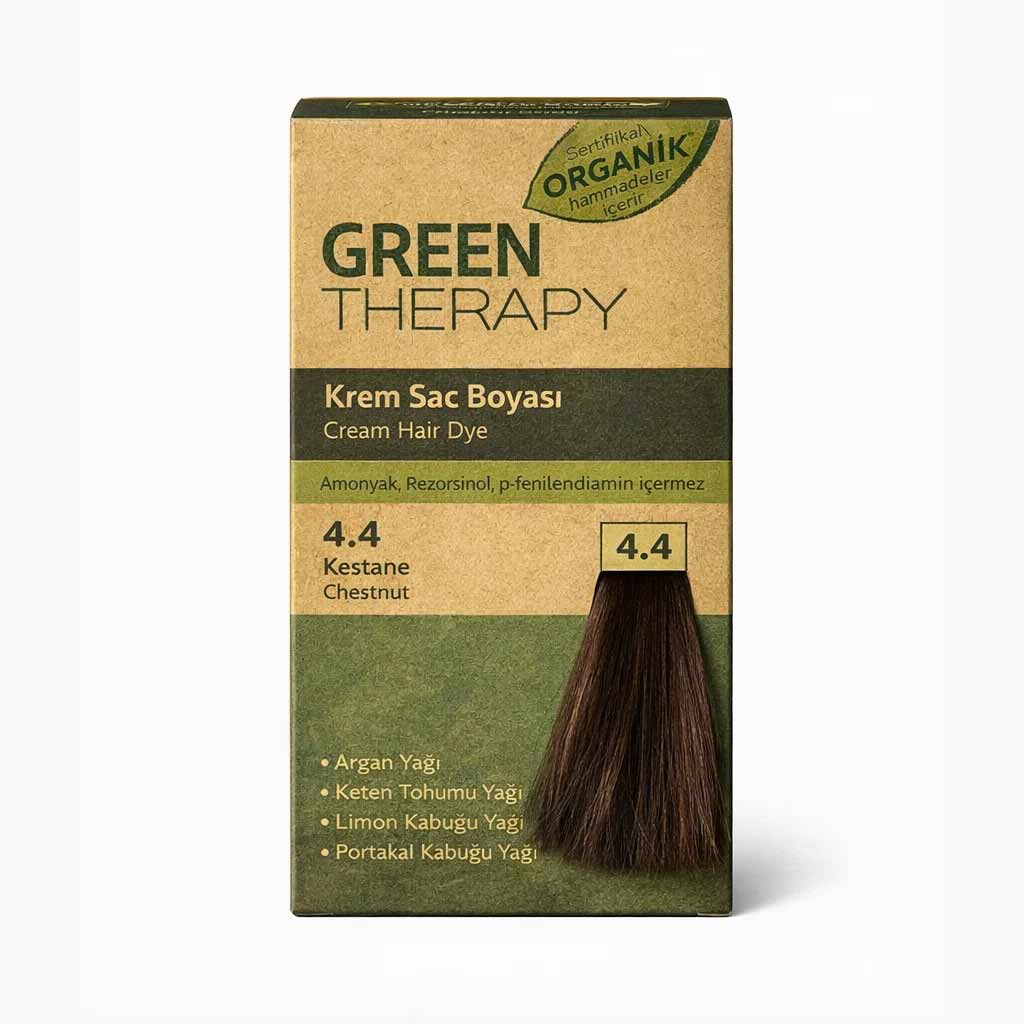 Green Therapy Hair Dye Cream 4.4 Chestnut Color