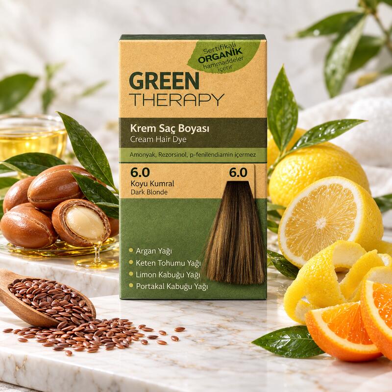 Green Therapy Dark Brown 6.0 Permanent Hair Dye Cream
