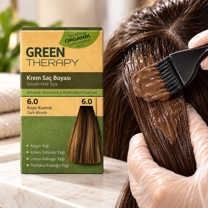 Green Therapy Dark Brown 6.0 Permanent Hair Dye Cream