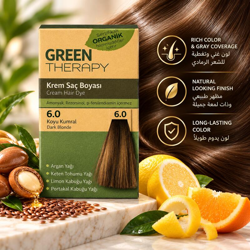 Green Therapy Dark Brown 6.0 Permanent Hair Dye Cream