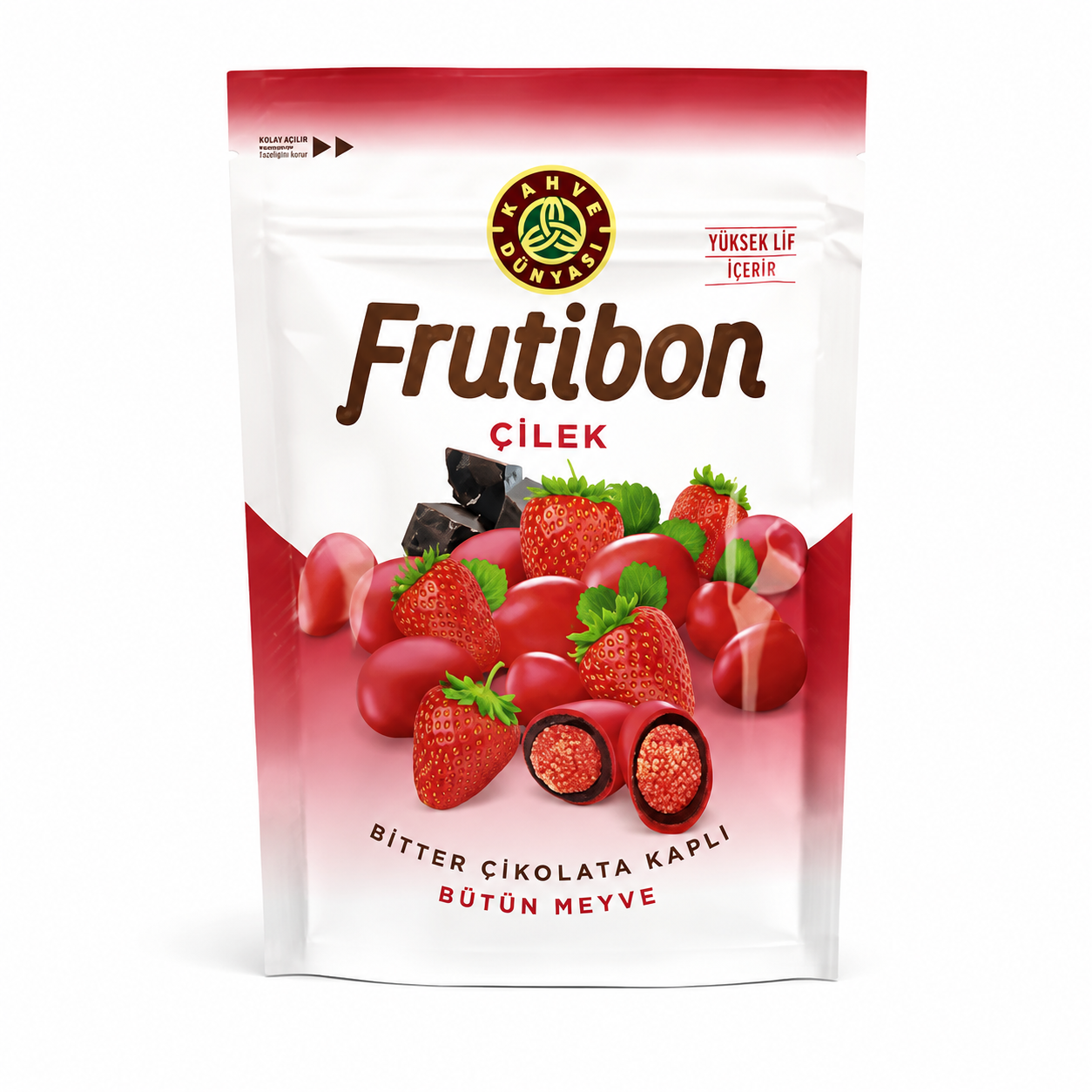 Kahve Dunyasi Frutibon Dark Chocolate Covered Strawberry Bites - 100g