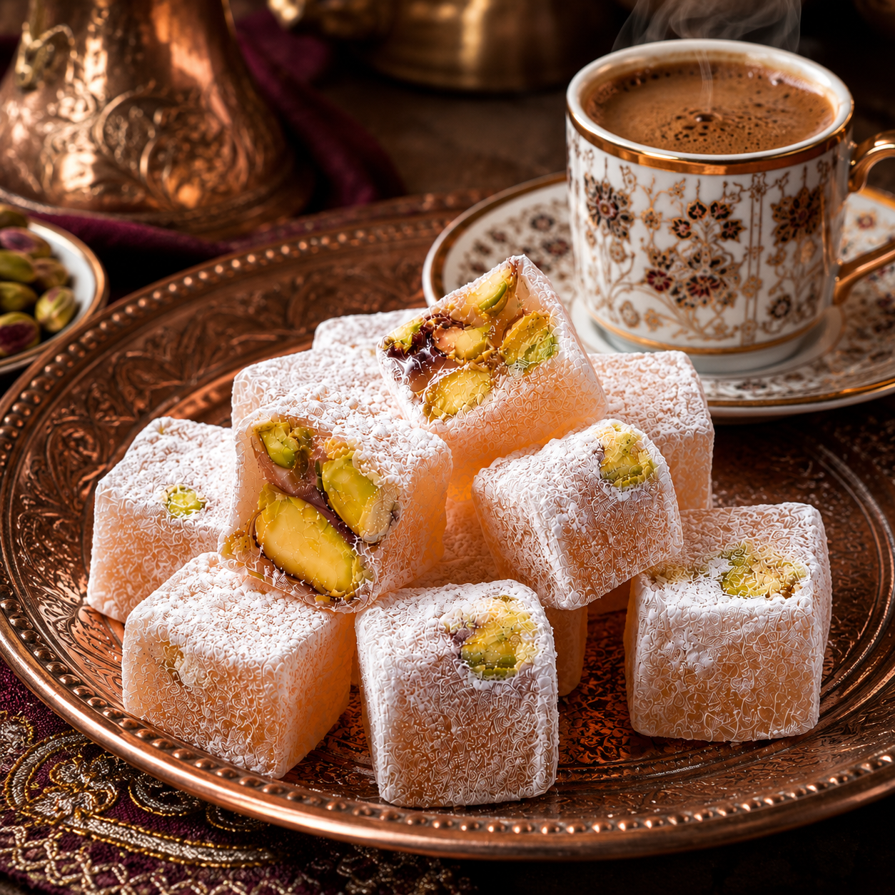 Karakoy Gulluoglu Double Pistachio Turkish Delight with Antep Pistachios - 1 kg