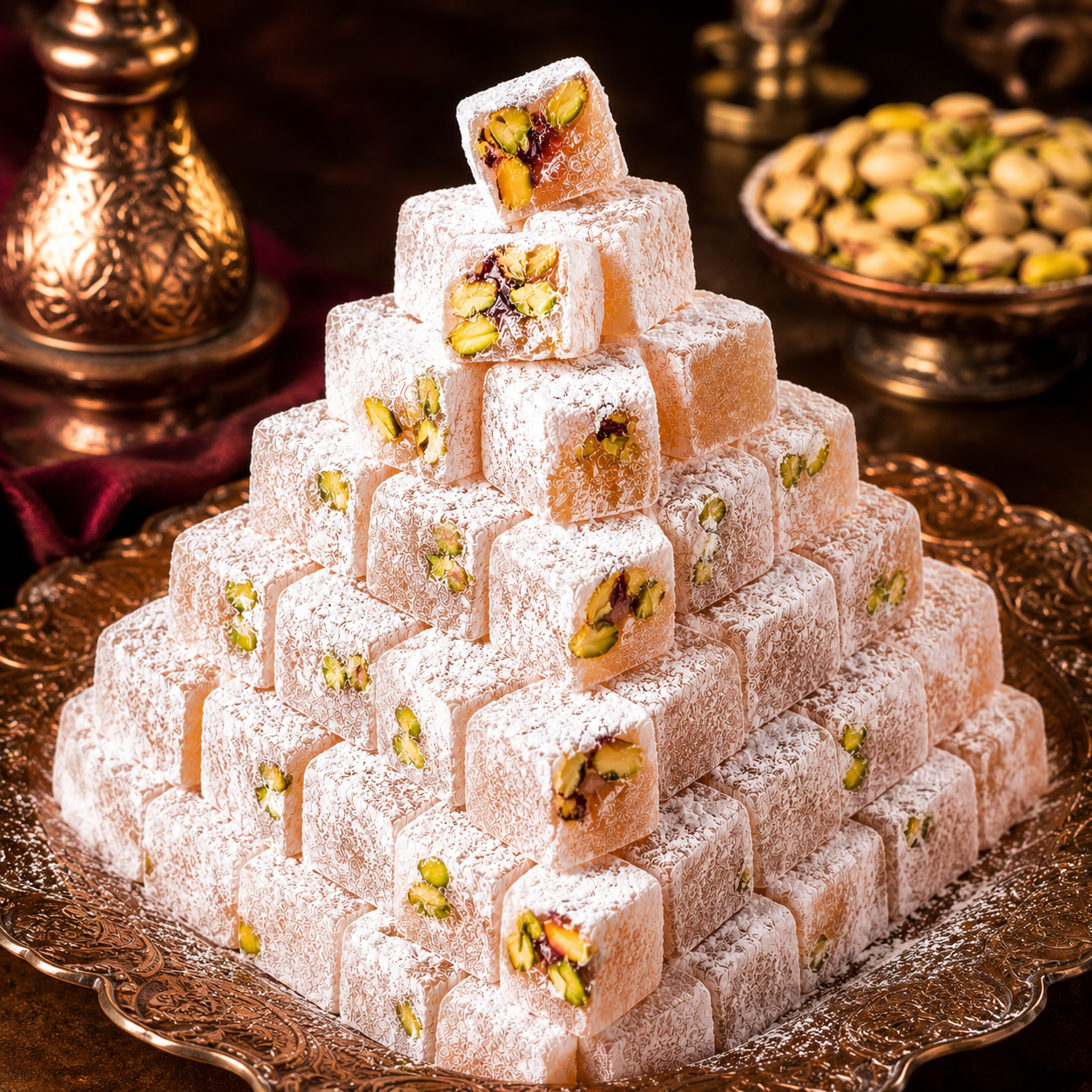 Karakoy Gulluoglu Double Pistachio Turkish Delight with Antep Pistachios - 1 kg