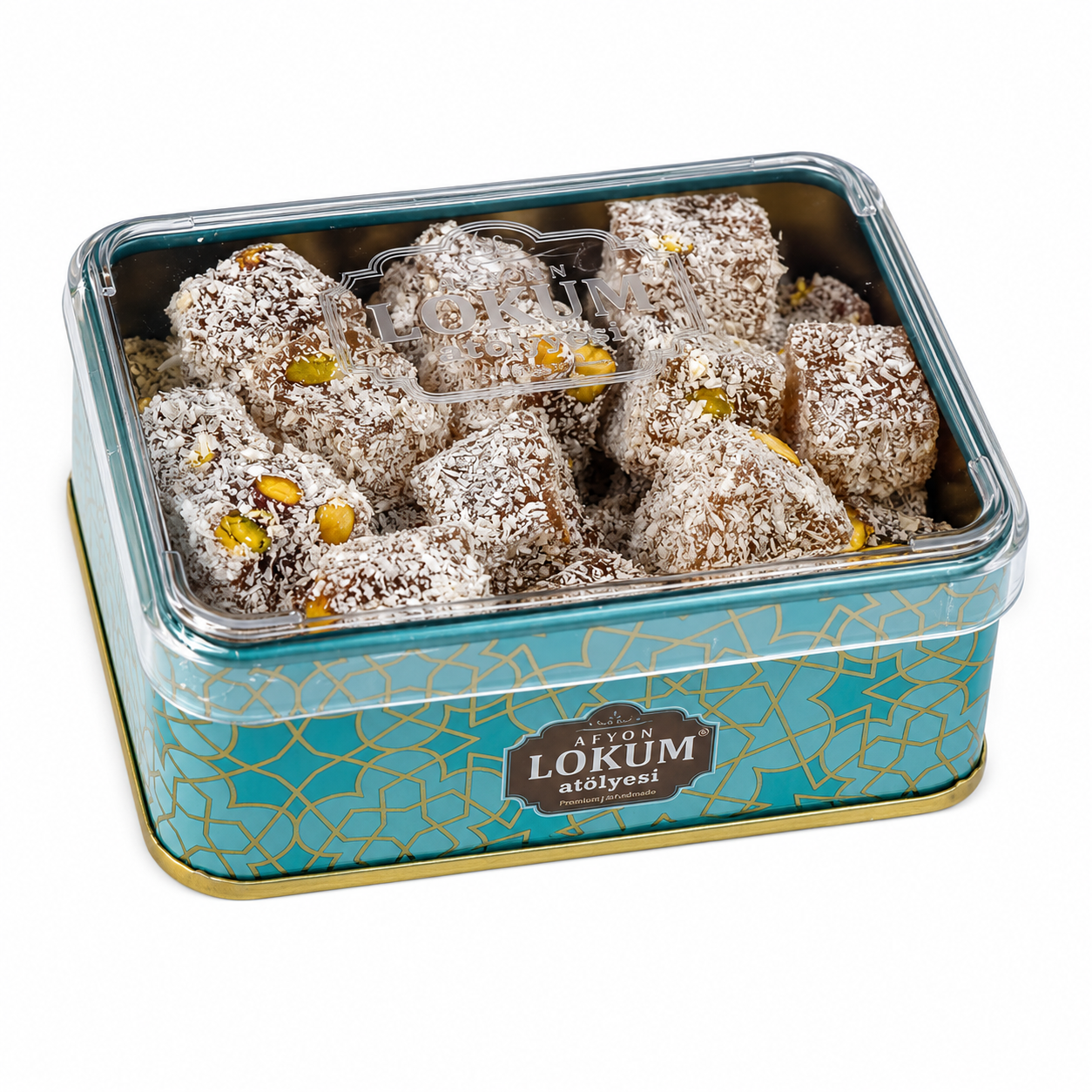 Lokum Atolyesi Coconut Turkish Delight with Double Roasted Pistachio - 150g