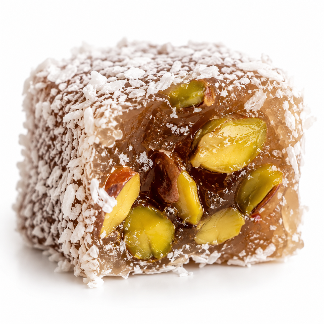 Lokum Atolyesi Coconut Turkish Delight with Double Roasted Pistachio - 150g