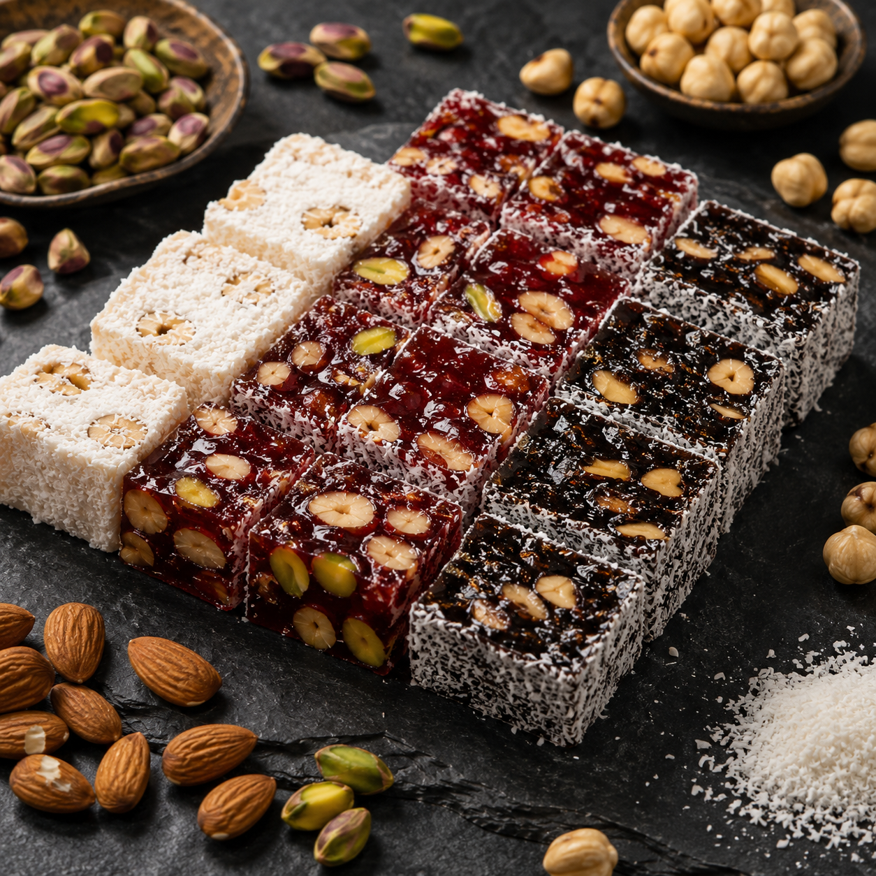 Lokum Atolyesi Double Roasted Mixed Nut Turkish Delight - 1 kg