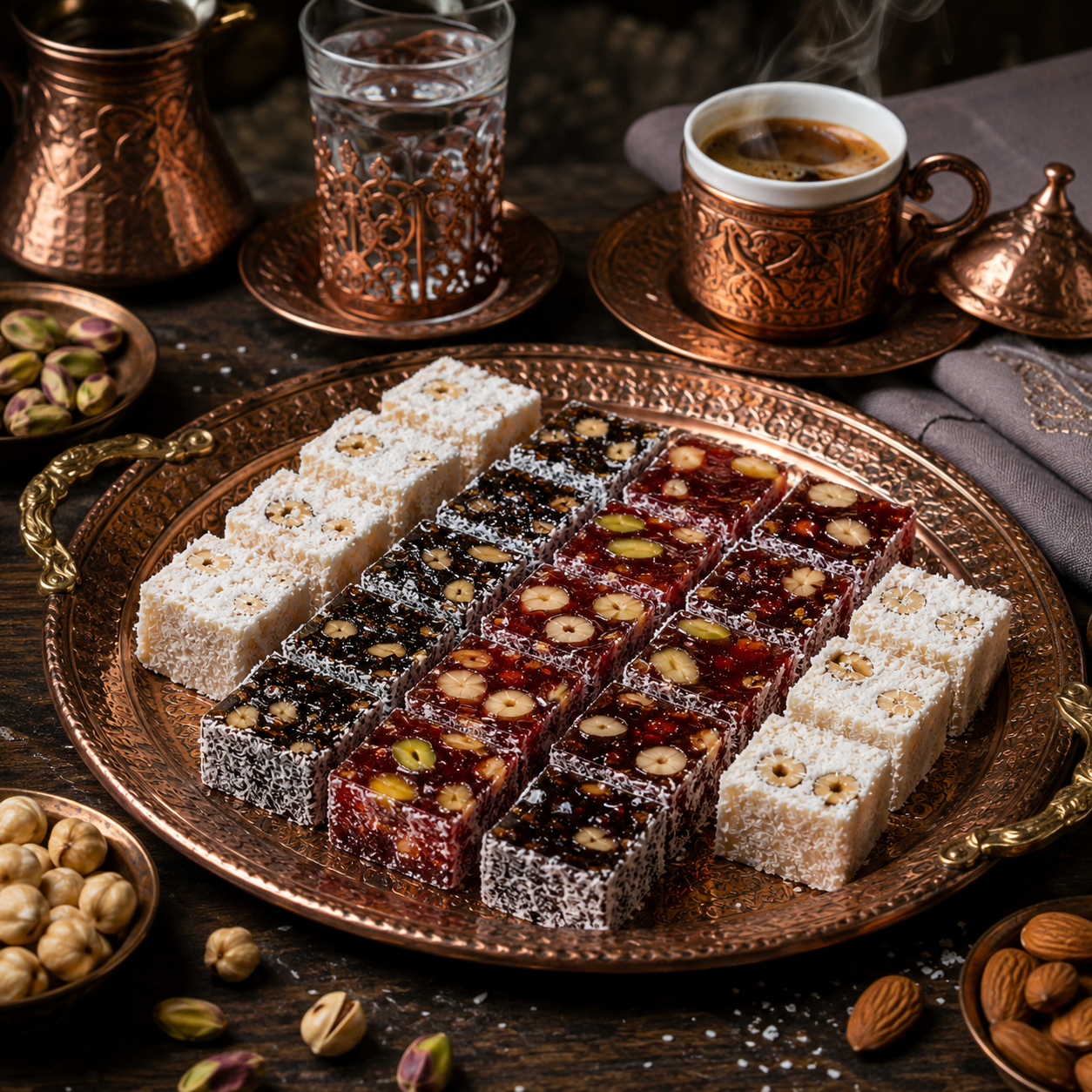 Lokum Atolyesi Double Roasted Mixed Nut Turkish Delight - 1 kg