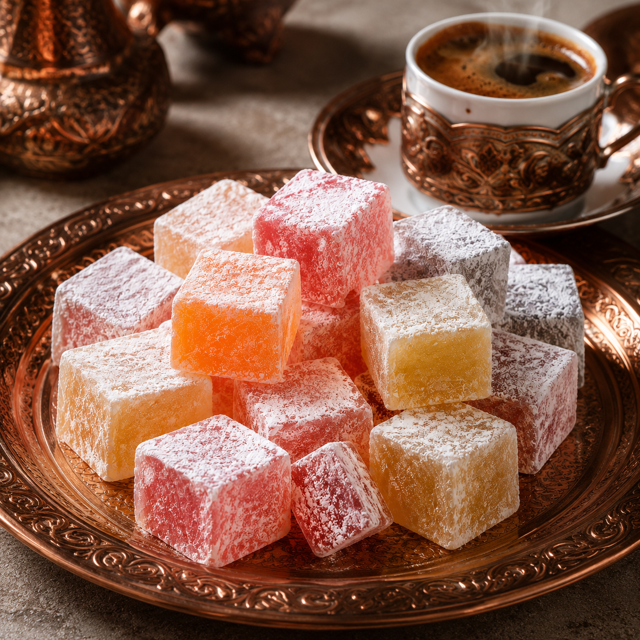 لوكوم أتوليسي راحة الحلقوم بالفواكه المشكلة - موز وفراولة وتفاح وبرتقال - 150 جم