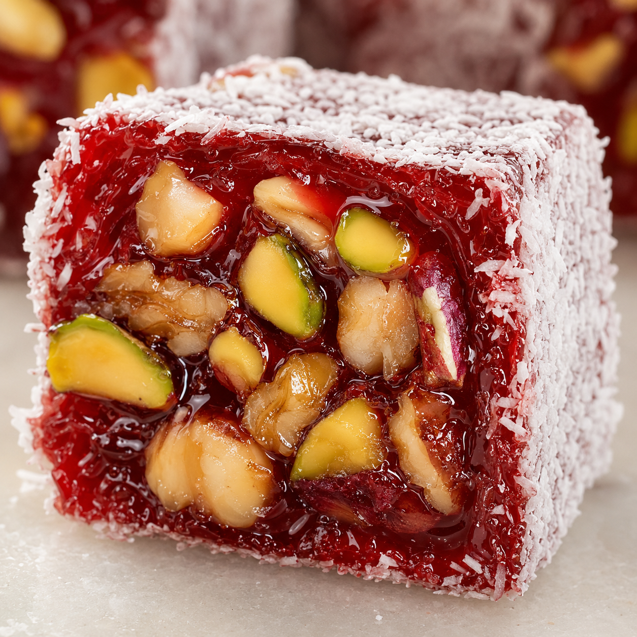 Lokum Atolyesi Pomegranate Turkish Delight with Mixed Nuts - 850g