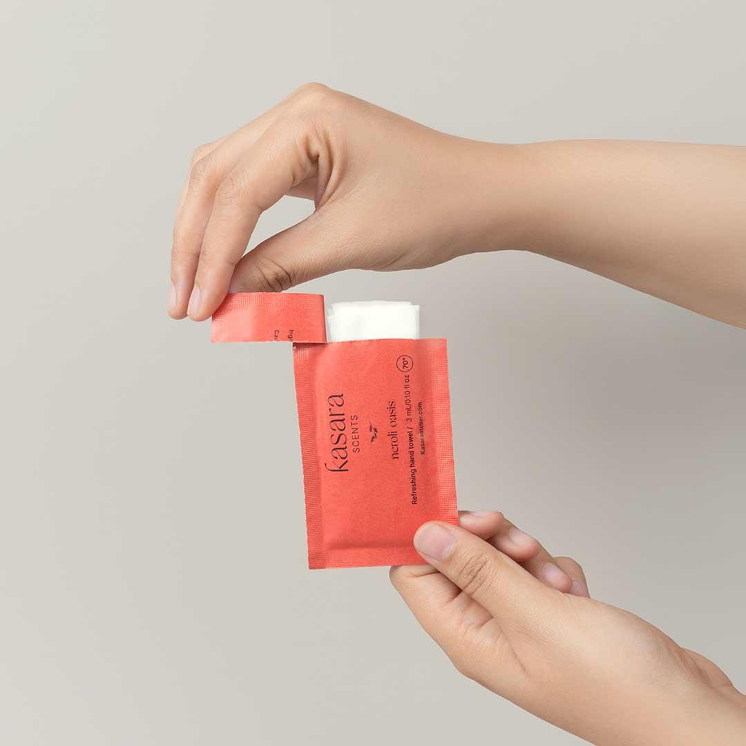 Kasara Neroli Oasis Perfumed Hand Wipes Orange Blossom - 60 Pieces