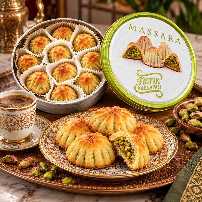 Massara Turkish Pistachio Maamoul Cookies - 160 g
