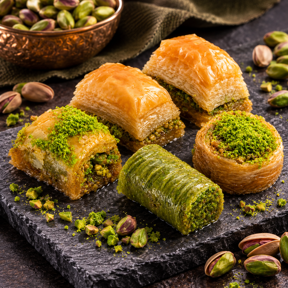 Mixed Turkish Baklava Assortment Gift Box 1 kg