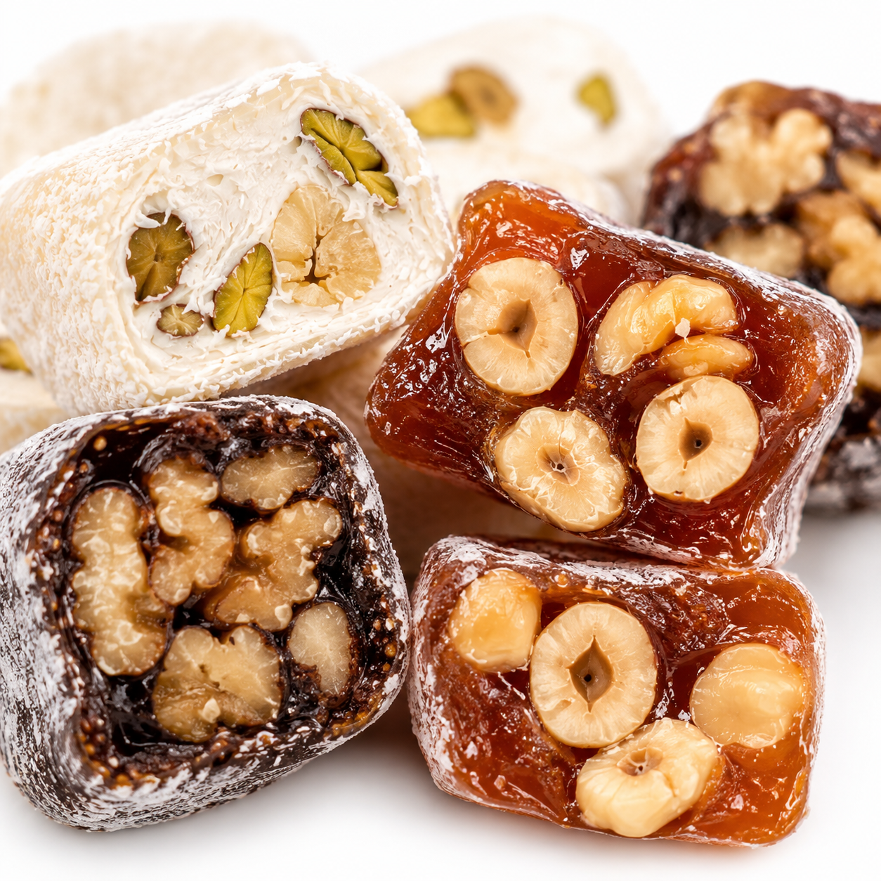 مصطفى راحة الحلقوم المشكلة بالفستق والجوز والبندق - 1 كجم