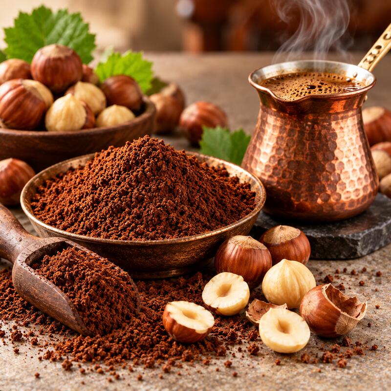 Nuribaba Dibek Hazelnut Dibek Coffee – Creamy Stone-Ground Turkish Blend