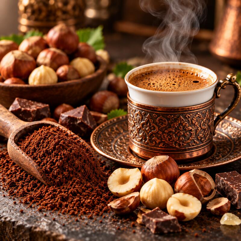 Nuribaba Dibek Hazelnut Dibek Coffee – Creamy Stone-Ground Turkish Blend