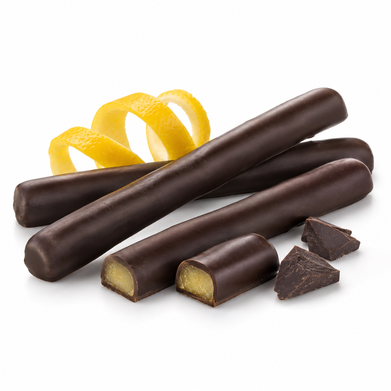 Patiswiss Bitter Lemon Chocolate Sticks - Individually Wrapped - 80 g