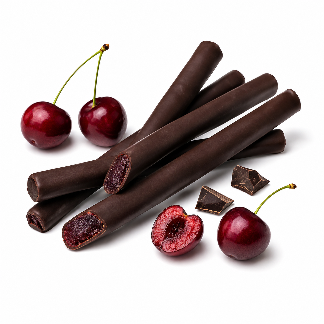 Patiswiss Dark Chocolate Cherry Sticks - 80 g
