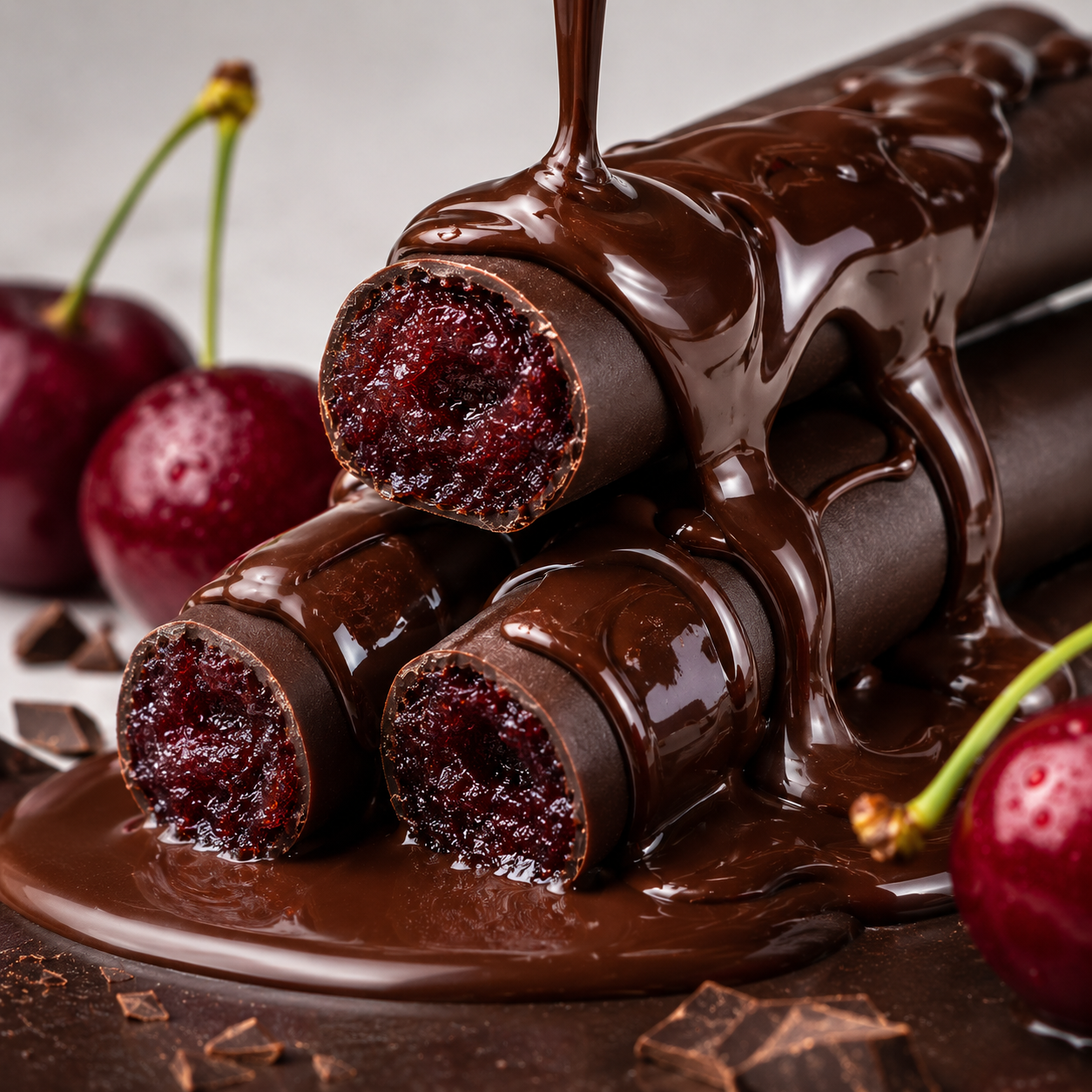 Patiswiss Dark Chocolate Cherry Sticks - 80 g