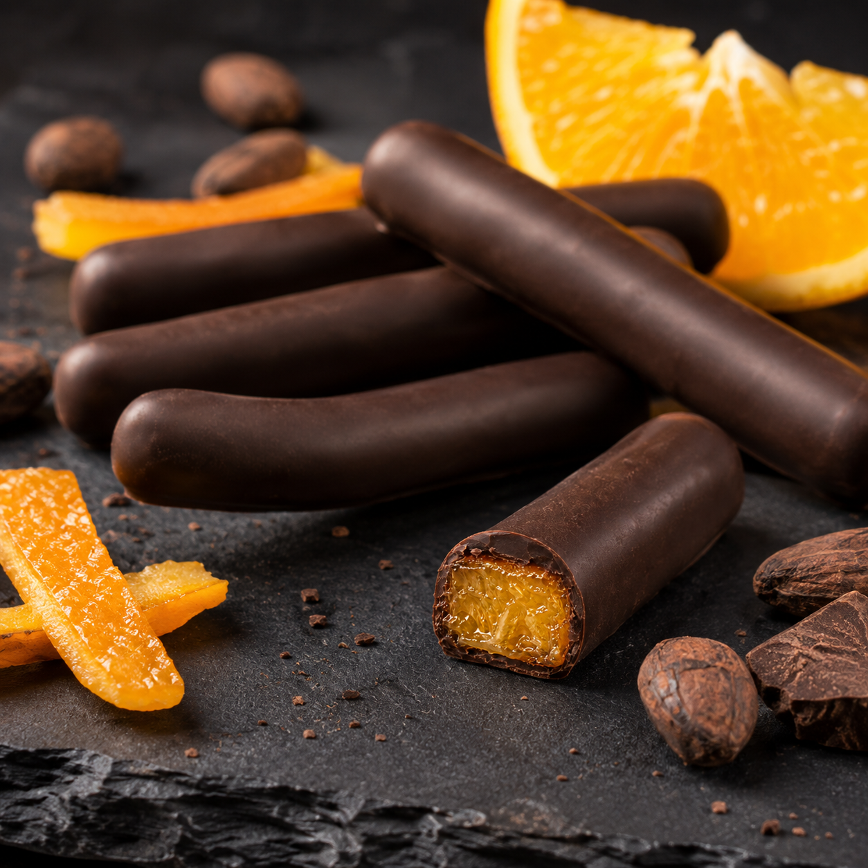 Patiswiss Dark Chocolate Orange Sticks - 120g