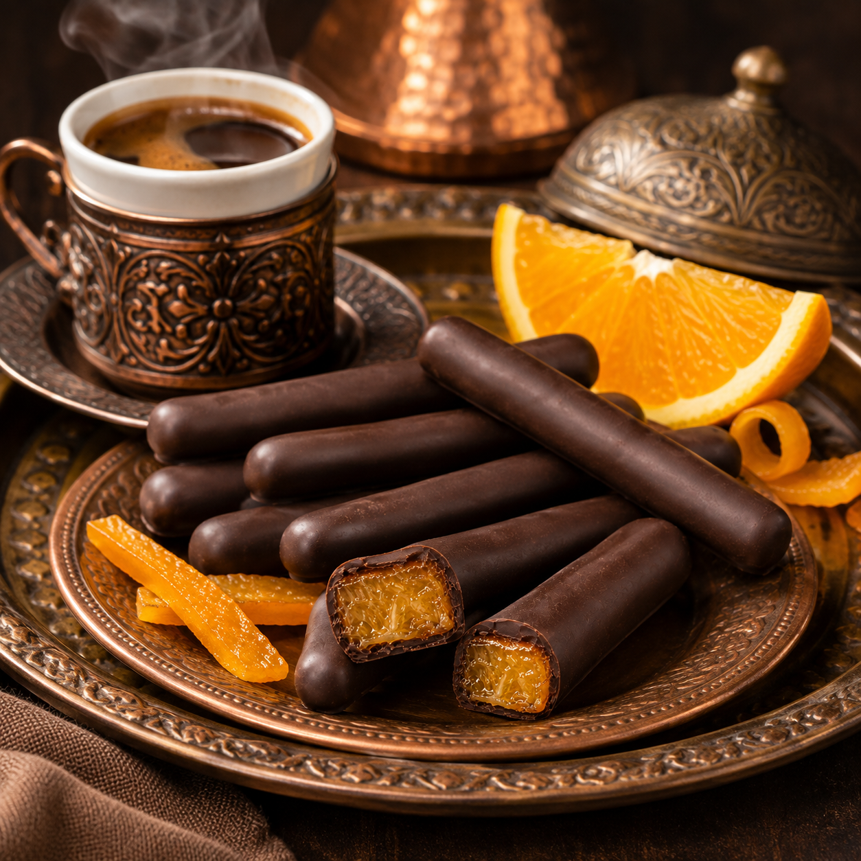 Patiswiss Dark Chocolate Orange Sticks - 120g