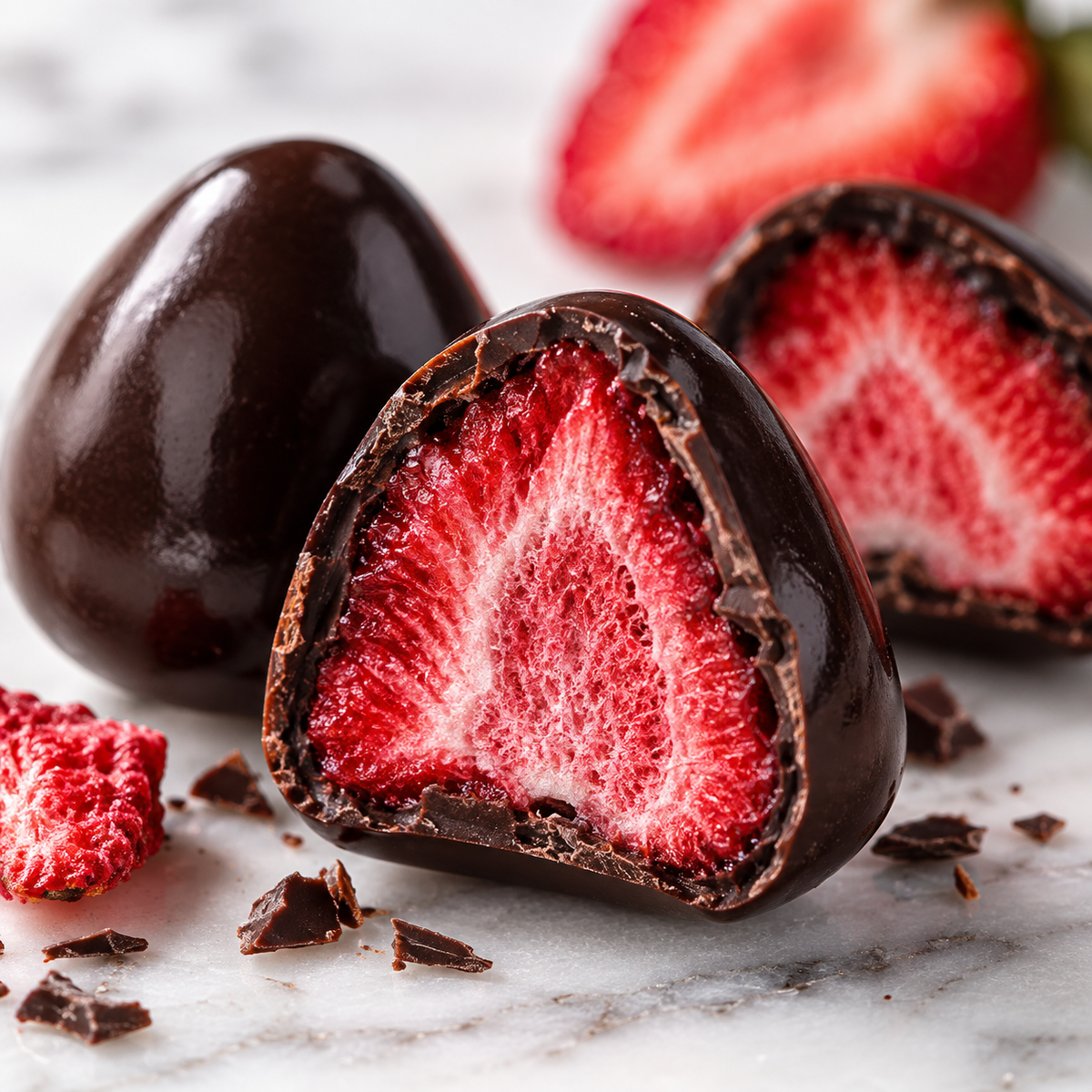 Patiswiss No Added Sugar Dark Chocolate Strawberry Dragees - 80g