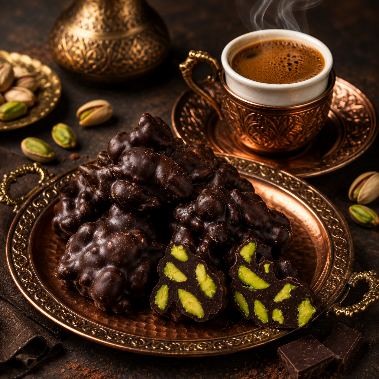 باتيسويس روشيه شوكولاتة داكنة بالفستق - 80 جم - صنع في تركيا