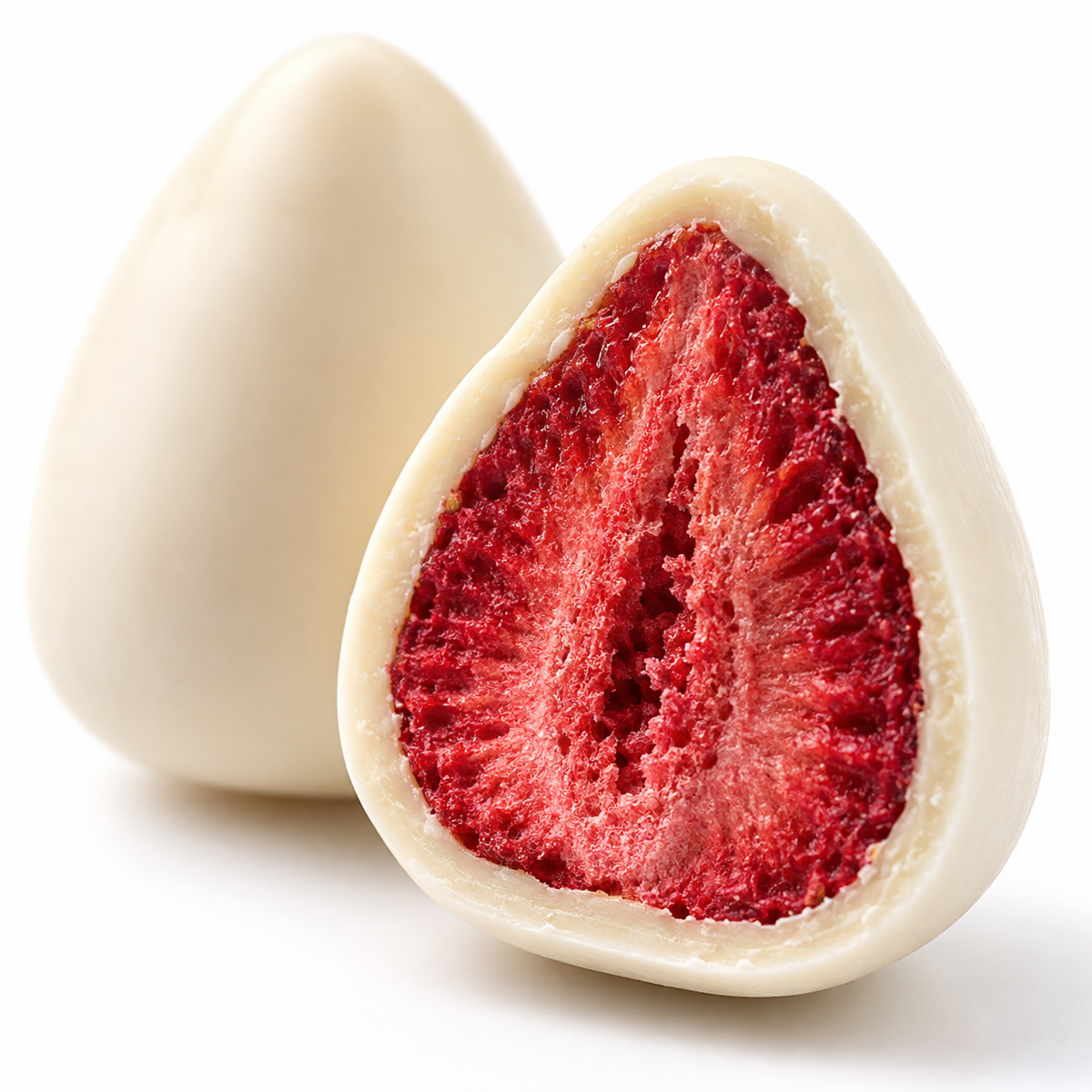 Patiswiss White Chocolate Coated Freeze-Dried Strawberry Dragee - 80g