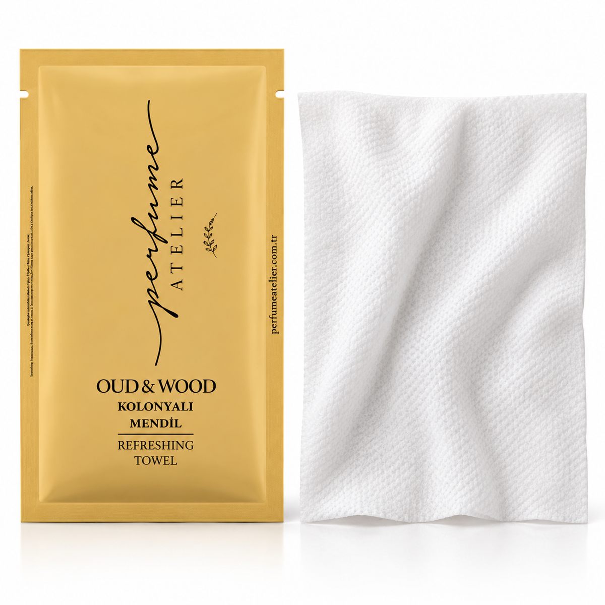 Perfume Atelier Oud & Wood Refreshing Towel Wipes - 70° Cologne - 80 Pack