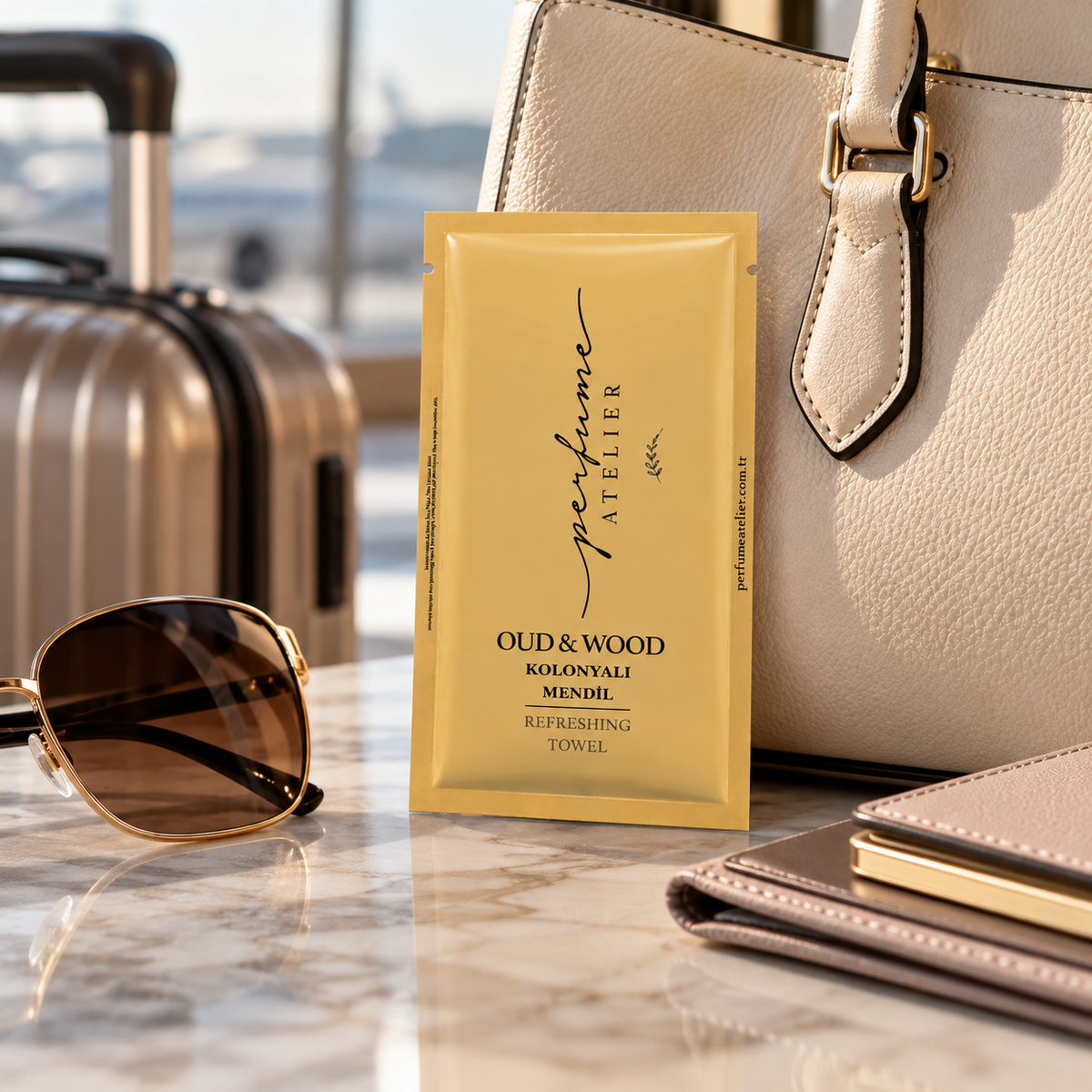 Perfume Atelier Oud & Wood Refreshing Towel Wipes - 70° Cologne - 80 Pack