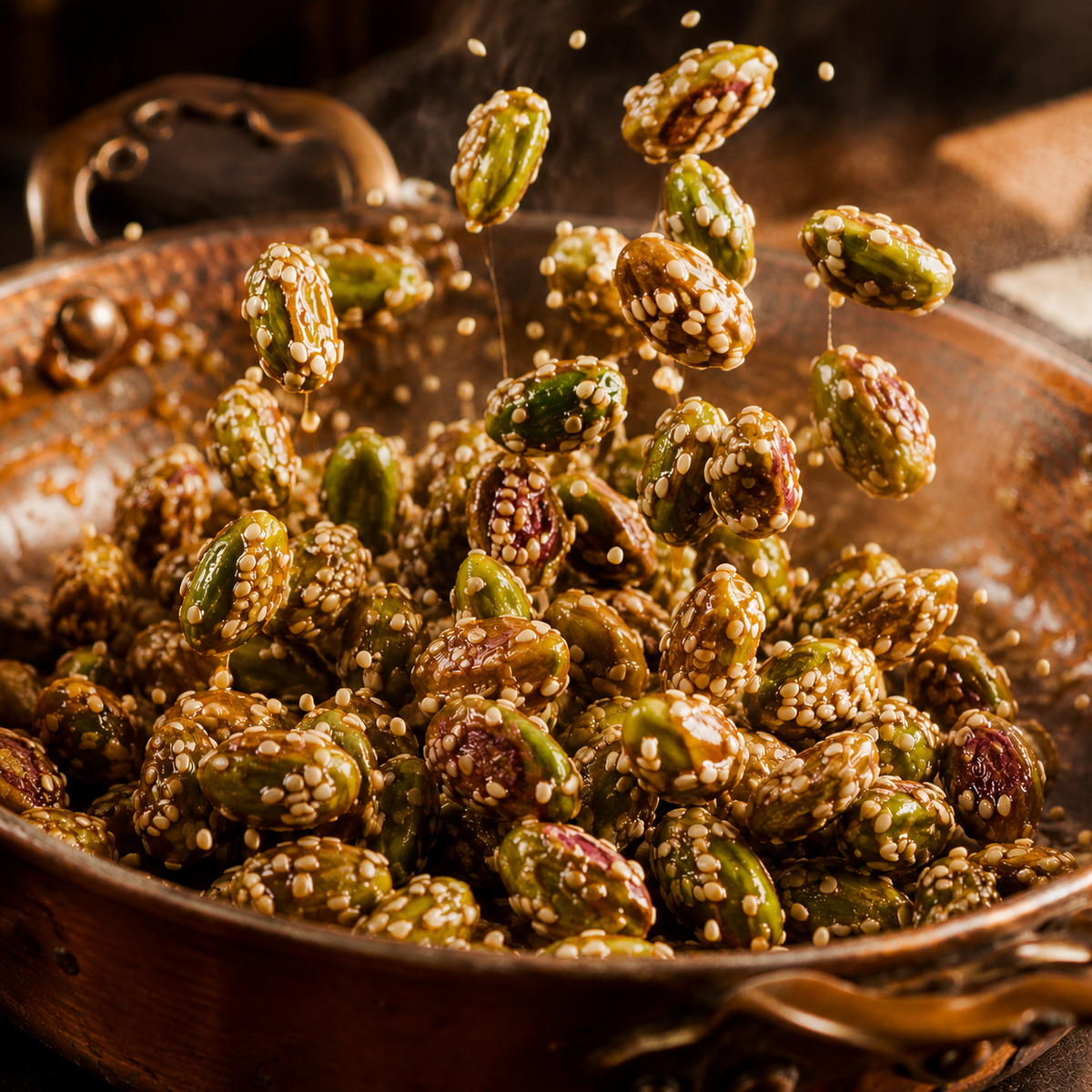 Pistachios with Pine Honey & Sesame - 250 g