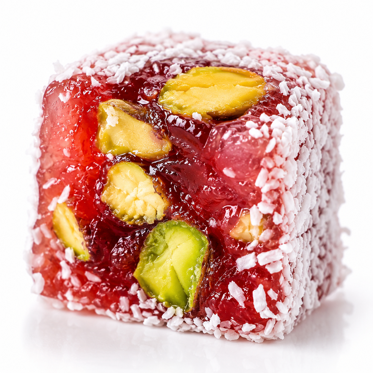 Pomegranate Pistachio Rolled Turkish Delight with Honey - 1kg