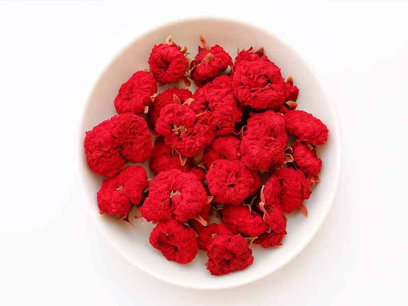 زهور رمان عضوية كاملة — أزهار مجففة طبيعية لتحضير الشاي