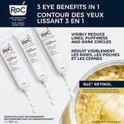 مجموعة RoC Retinol Correxion لتنعيم محيط العين – عناية بالعين للخطوط الدقيقة والانتفاخ والهالات
