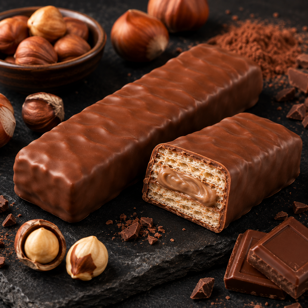 Sarelle Duo Milk Chocolate Hazelnut Filled Wafer Bar - 40g