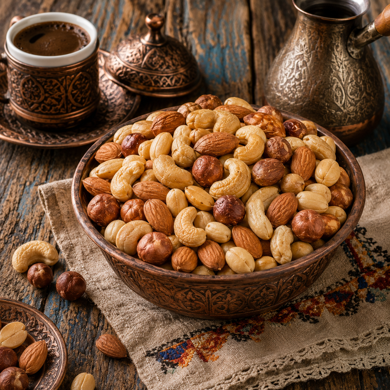 Sumerian Feast Roasted Mixed Nuts - Peanut, Almond, Cashew & Hazelnut - 350g