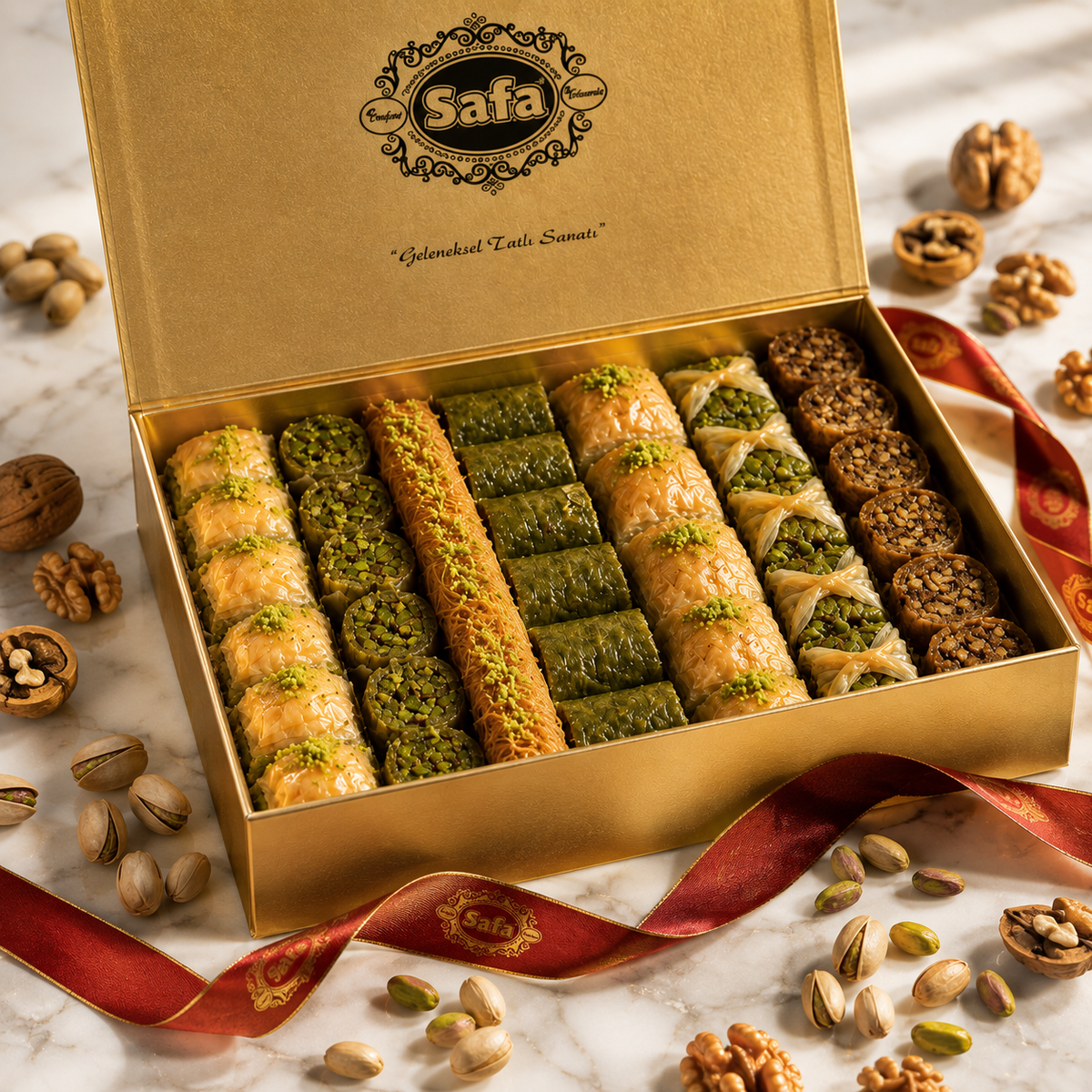 Tatlici Safa Mixed Turkish Baklava Assortment Gift Box 1 kg