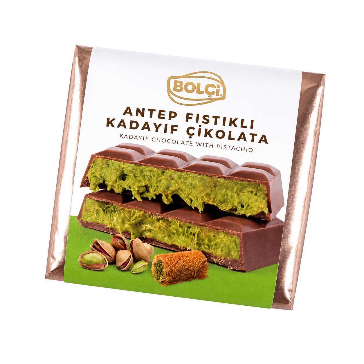 Turkish Chestnuts, Dubai-Style Pistachio Qatayef Chocolate 100g & KOZA Mint Lemon Drink Bundle