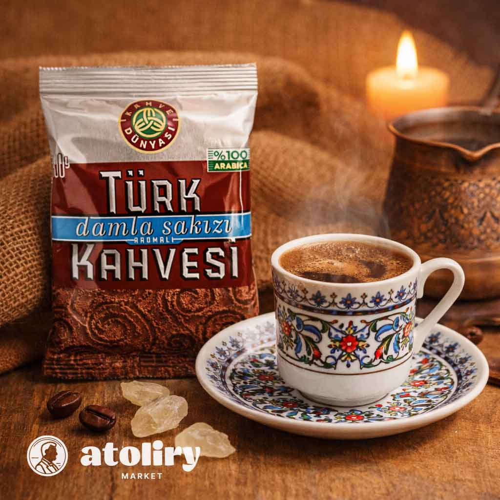 قهوة تركية عالم القهوة بنكهة المستكة – بن أرابيكا محمّص ومطحون