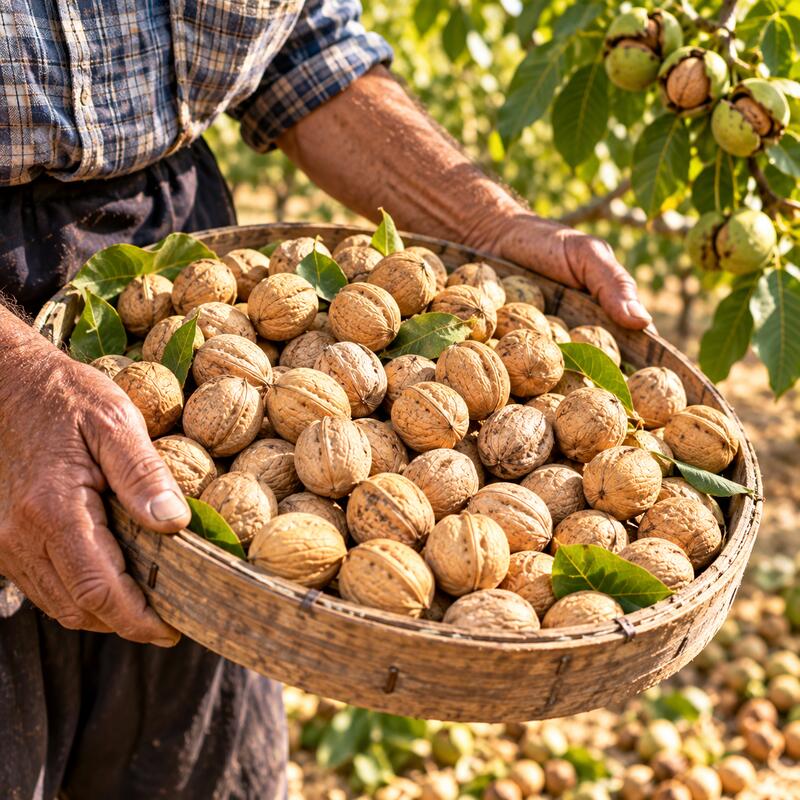 Turkish In-Shell Walnuts - Naturally Dried Whole Walnuts - 1 kg