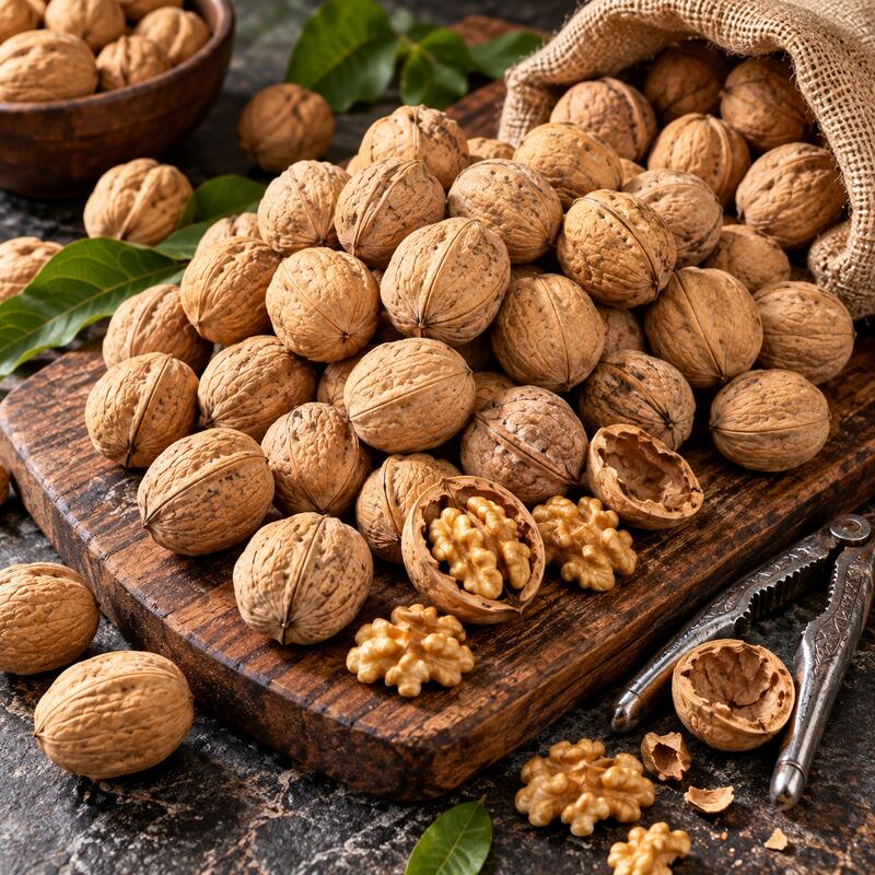 Turkish In-Shell Walnuts - Naturally Dried Whole Walnuts - 1 kg