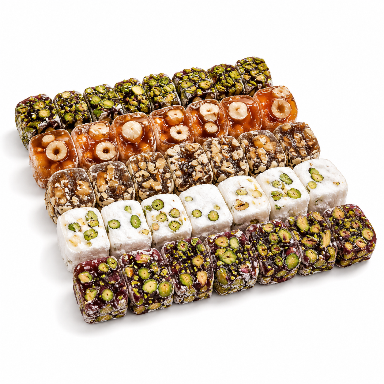 راحة الحلقوم التركية الملفوفة المشكلة - نكهات متنوعة - 1 كجم