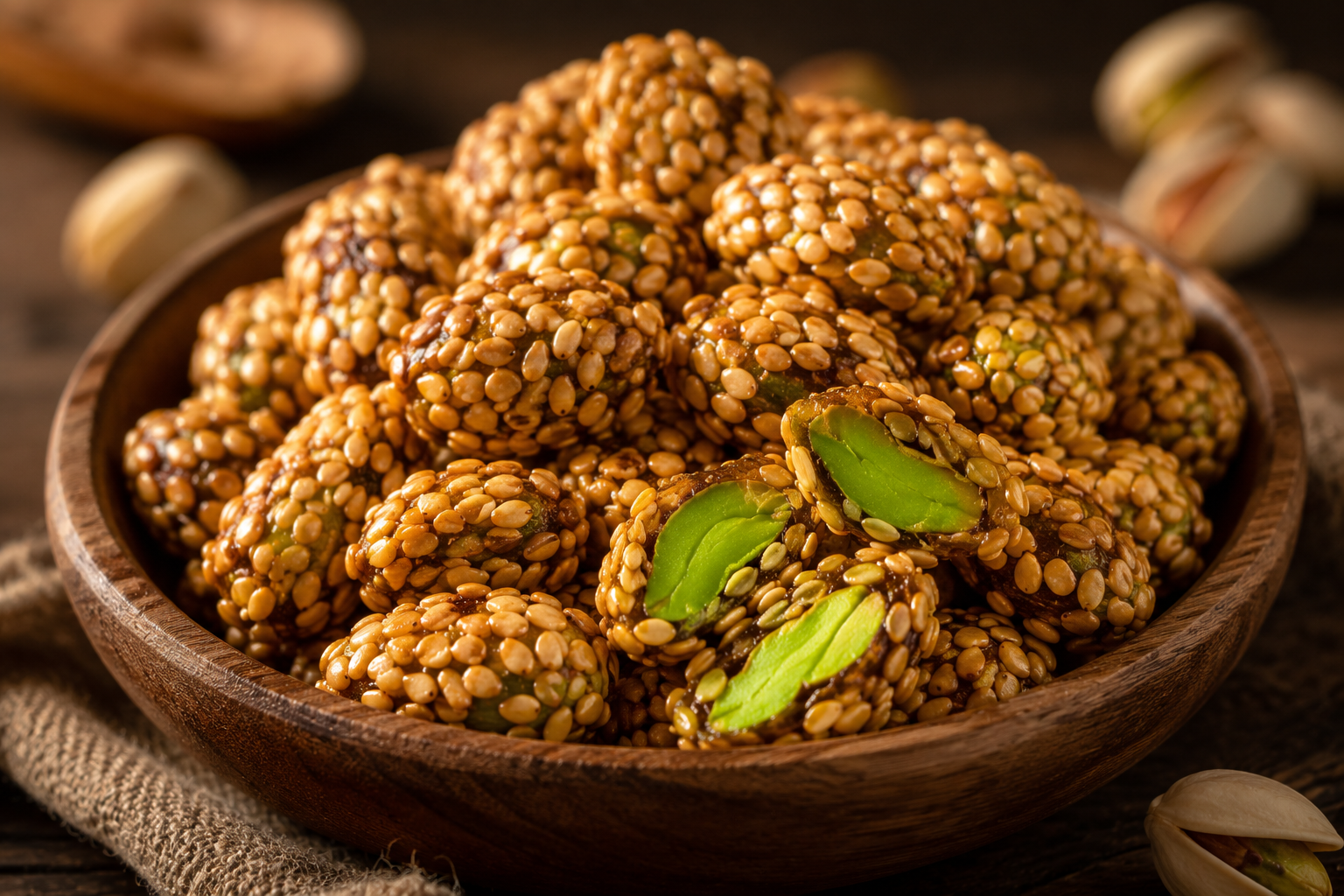 Turkish Pistachios with Sesame Seeds, Roasted Snack Mix, 500 g