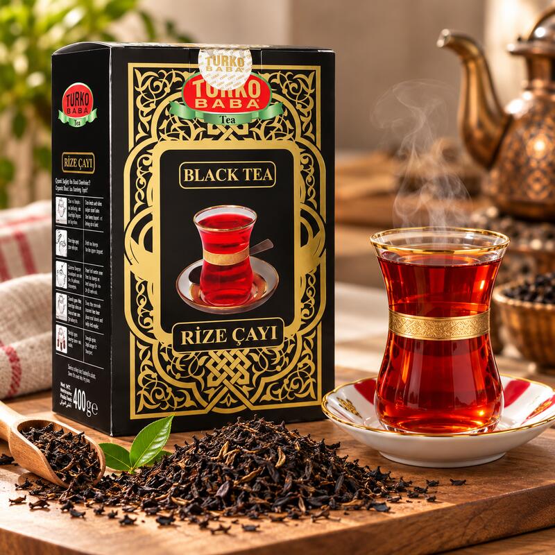 توركو بابا شاي أسود تركي ذهبي 400 جرام