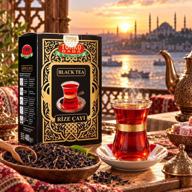 توركو بابا شاي أسود تركي ذهبي 400 جرام