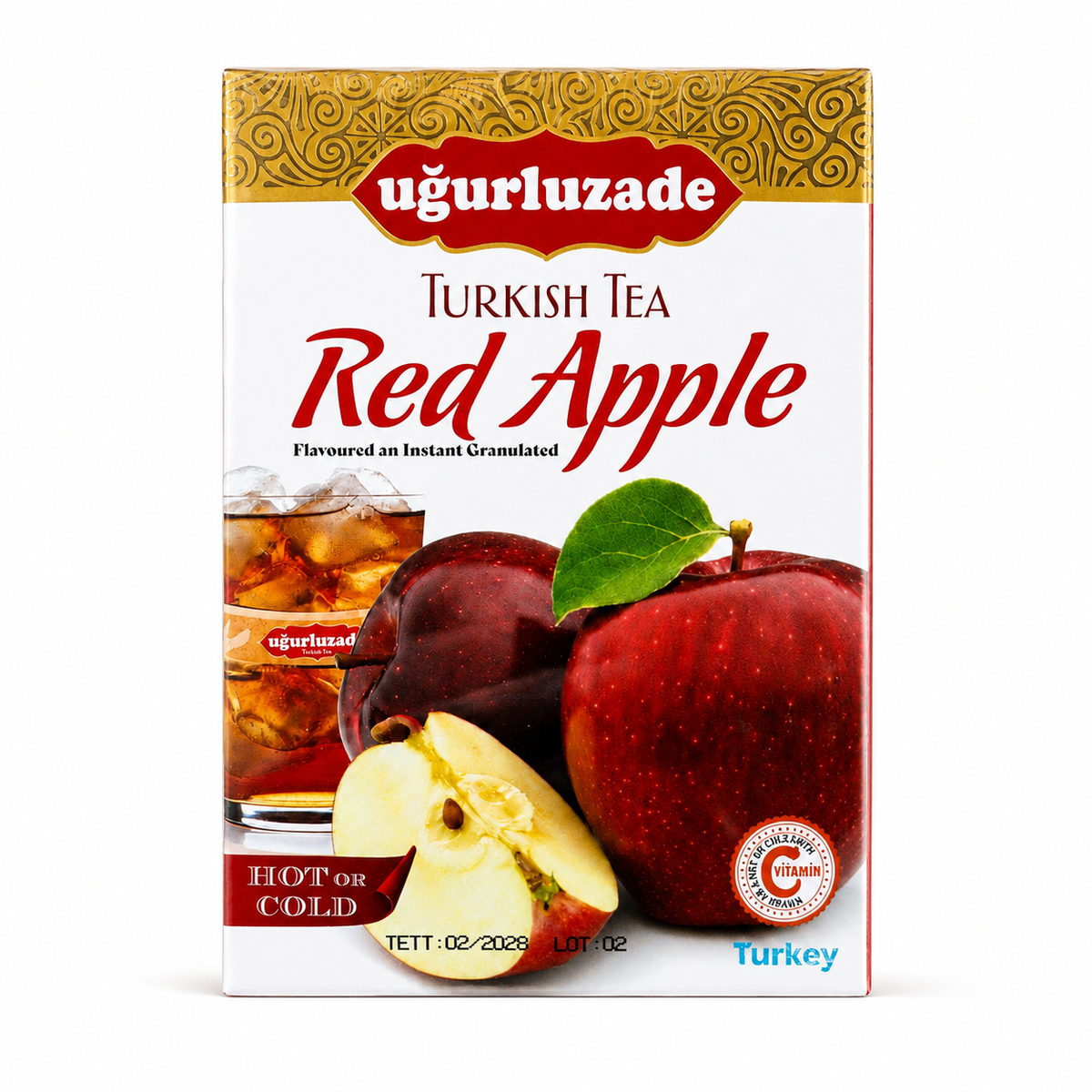 Uğurluzade Turkish Red Apple Instant Tea with Vitamin C - 250g