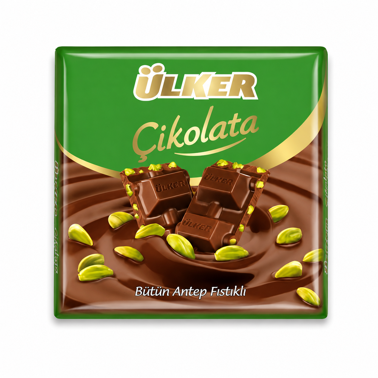 Ülker Milk Chocolate Bar with Whole Pistachios 18% - 65 g